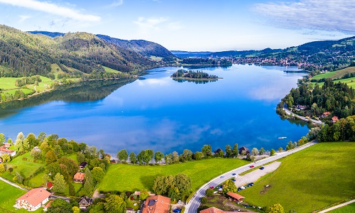 Schliersee Lake Panorama Aerial Shot. Bavaria, Germany - Bilder shutterstock_1515157511.jpg