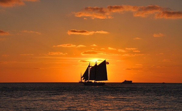 FLORIDA-PANORAMA Florida Key West Boot Sonnenuntergang 169003865