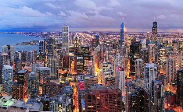 GREAT-LAKES-UND-MICHIGAN GreatLakesStaaten-Chicago Skyline
