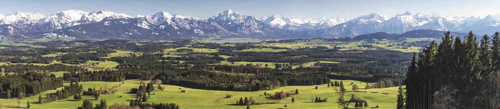 Germany  Bavaria  Allgaeu  panoramic view to alps mountains - Bilder shutterstock 638827960 