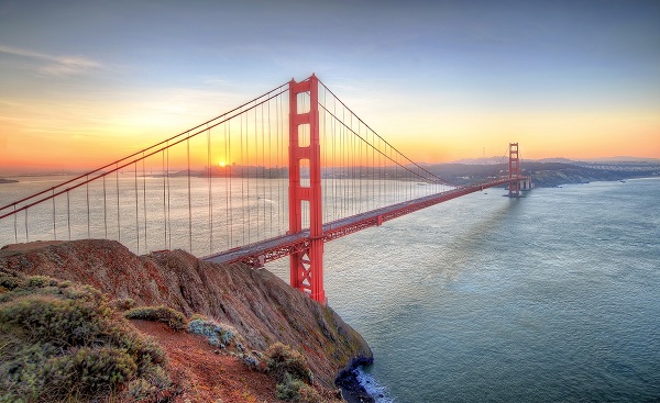 HARLEY-PANAMERICANA-LA-SEA San Francisco Sunrise seen from Golden Gate Bridge 175257533