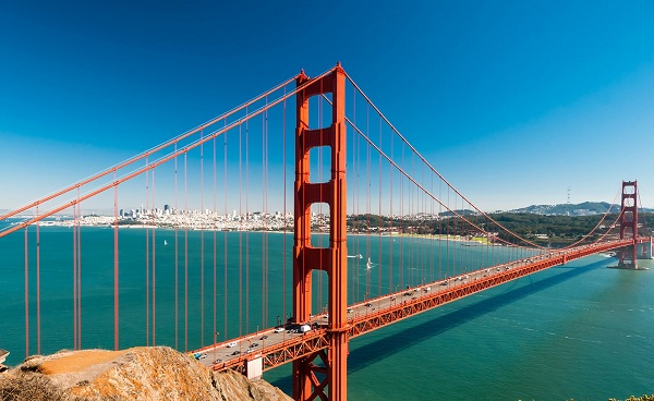 NUR-IN-SAN-FRANCISCO San Francisco Panoramic view of Golden Gate Bridge with downtown 174502907