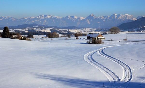 SKGZ-LANGL Cross-country ski trail in Bavaria Germany shutterstock 532244611