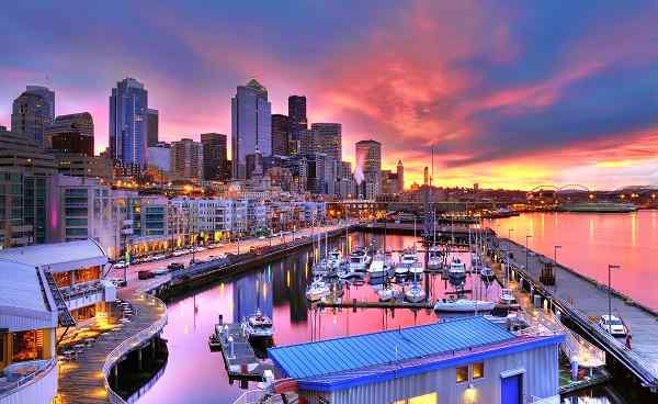 USA Washington State Seattle skyline 46093351