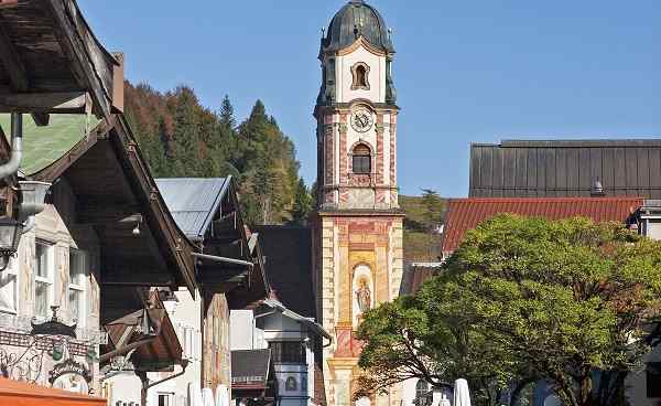 isar-rad-stand-o-gepaeck Mittenwald Kirche